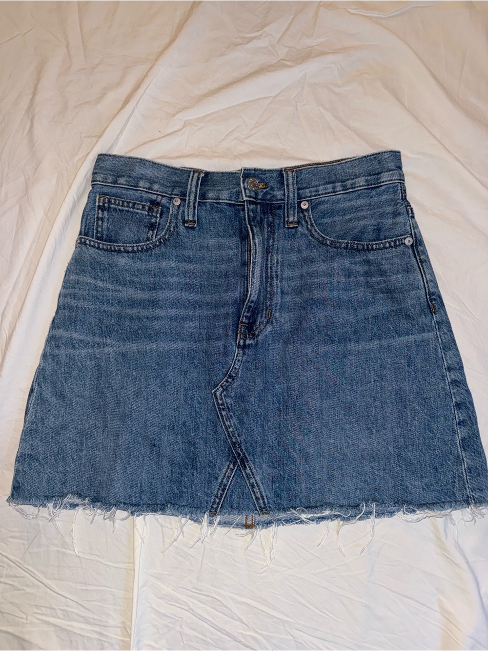 Madewell Classic Blue Denim Mini Skirt
